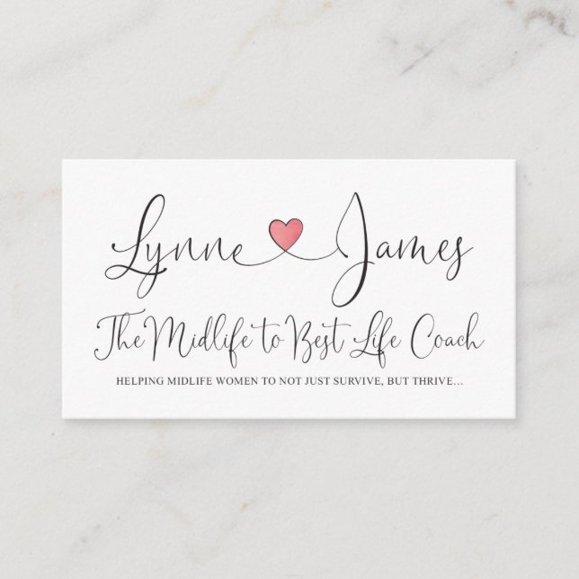 Cartes de visite de Lynne James (Devant)