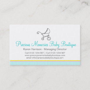 Cartes de visite de magasin de bébé de boutique 