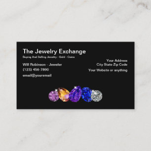 Cartes de visite de magasin de joaillerie classiqu
