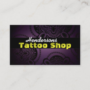 Cartes de visite de magasin de tatouage