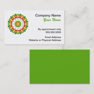 Cartes de visite de mandala colorés