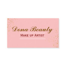 Cartes de visite de maquillage