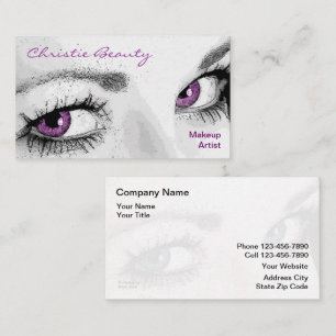 Cartes de visite de maquillage