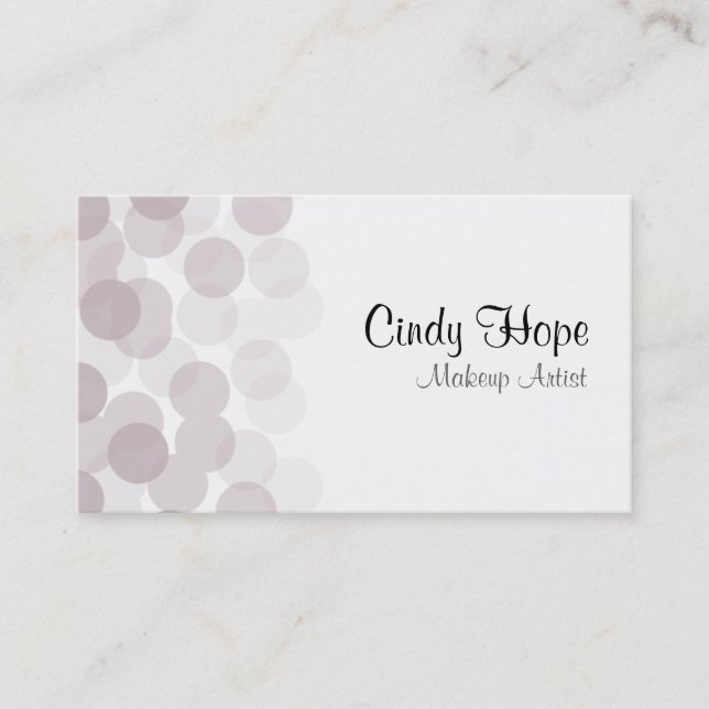 Cartes de visite de maquillage de points de taupe (Devant)