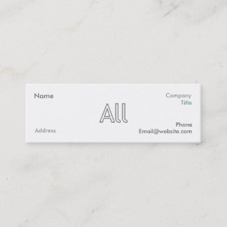 Cartes de visite de marque de style d'AllStruck