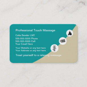 Cartes de visite de massage