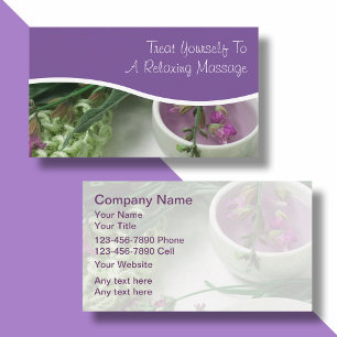 Cartes de visite de massage