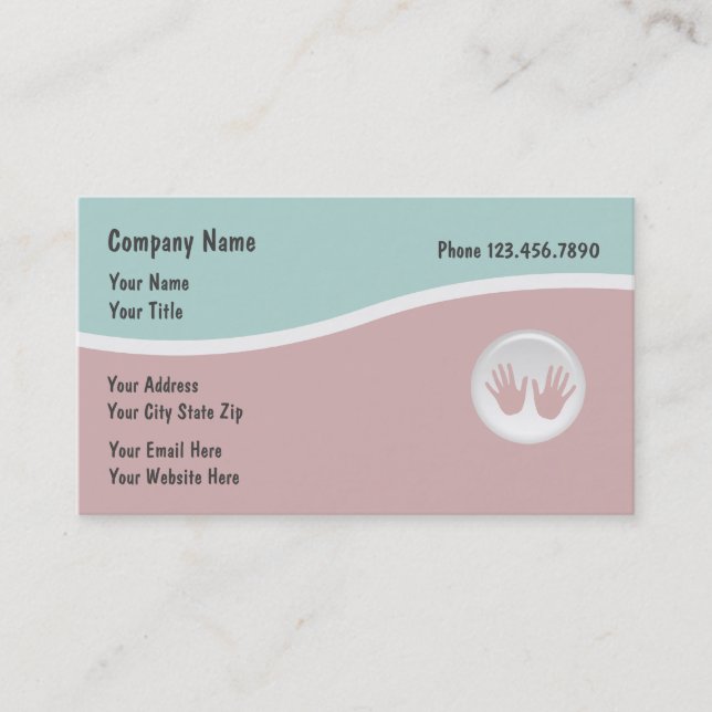 Cartes de visite de massage Designer Couleurs (Devant)