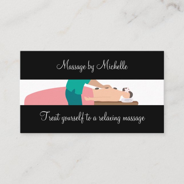 Cartes de visite de massage tendance et relaxant (Devant)