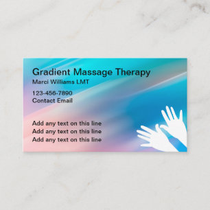 Cartes de visite de masseuse tendance