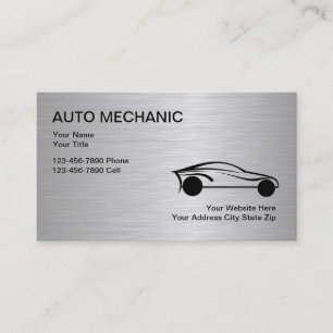 Cartes de visite de mécanicien automobile