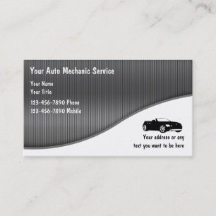 Cartes de visite de mécanicien automobile