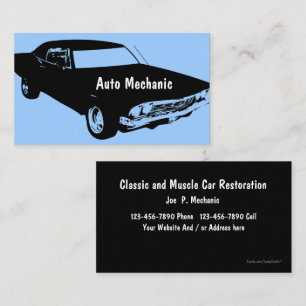 Cartes de visite de mécanicien automobile