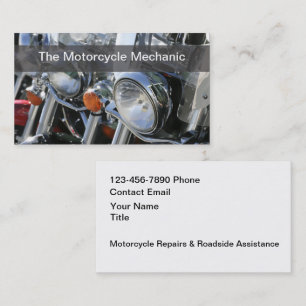 Cartes de visite de mécanicien réparateur de motos