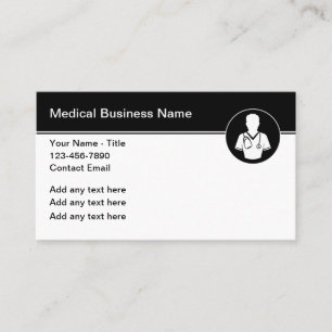 Cartes de visite de médecin de cabinet médical