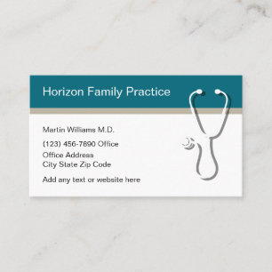Cartes de visite de médecin de famille