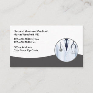 Cartes de visite de médecin et d'assurance