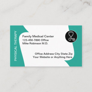 Cartes de visite de médecin moderne pour entrepris