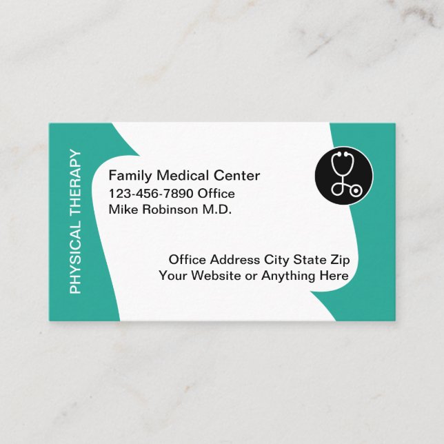 Cartes de visite de médecin moderne pour entrepris (Devant)