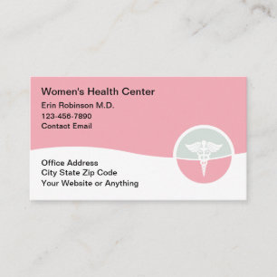 Cartes de visite de médecin pour la santé des femm