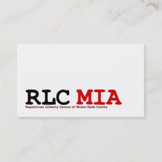 Cartes de visite de MIA de RLC