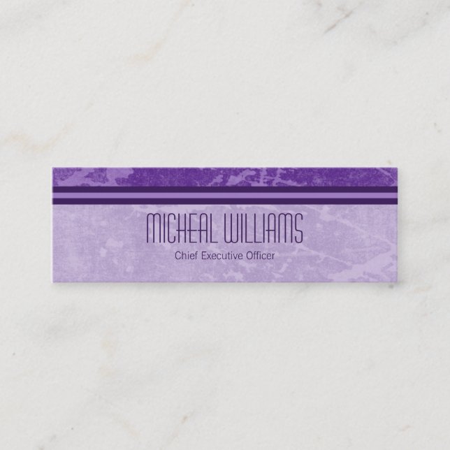 Cartes de visite de micro de Purple Modern CEO (Devant)