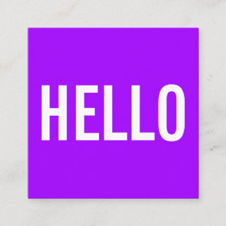 Cartes de visite de minimaliste bonjour