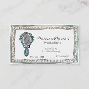 Cartes de visite de miroir de griffonnage