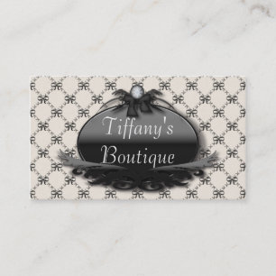 Cartes de visite de mode Victorian Black Bow Damas