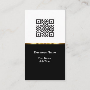Cartes de visite de Modèle QR minimaliste classiqu