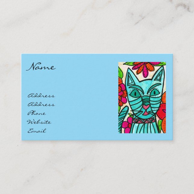 Cartes de visite de mon meilleur ami félin (Devant)