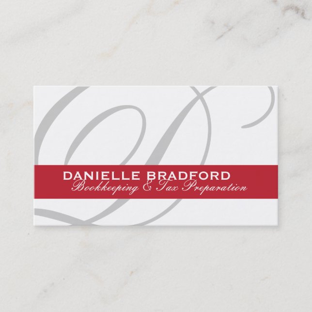 Cartes de visite de monogramme (Devant)