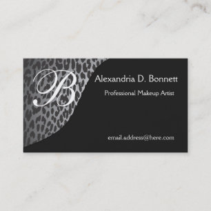 Cartes de visite de monogramme d'empreinte de