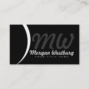 Cartes de visite de monogrammes professionnels Whi