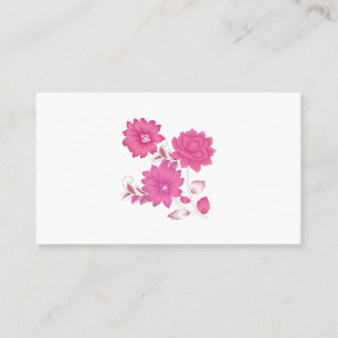 Cartes de visite de monogrammes roses Fille et é