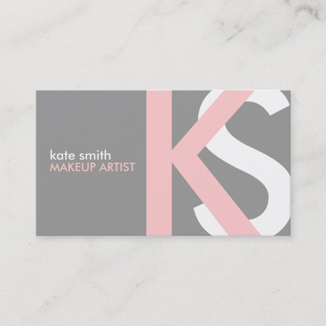 Cartes de visite de monogrammes souples (Devant)