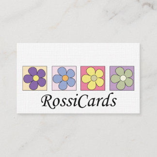 Cartes de visite de motif de fleur