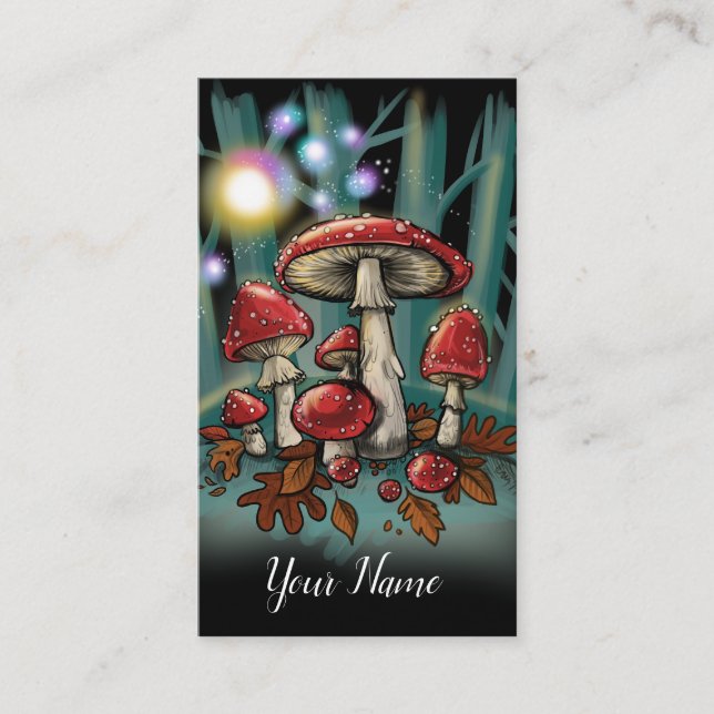 Cartes de visite de mushrooms~ de champignon (Devant)
