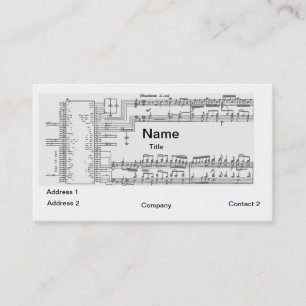 Cartes de visite de musique et de circuits