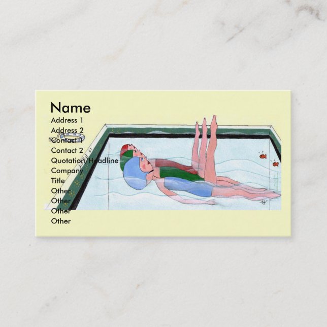 Cartes de visite de natation synchronisée (Devant)