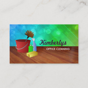Cartes de visite de nettoyage de bureau