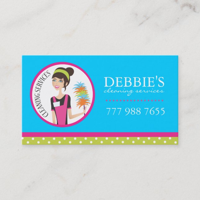 Cartes de visite de nettoyage de Chambre (Devant)