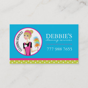 Cartes de visite de nettoyage de Chambre
