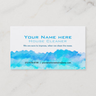 Cartes de visite de nettoyage de conception