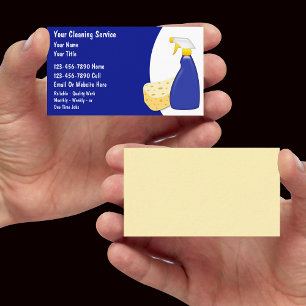 Cartes de visite de nettoyage de maison