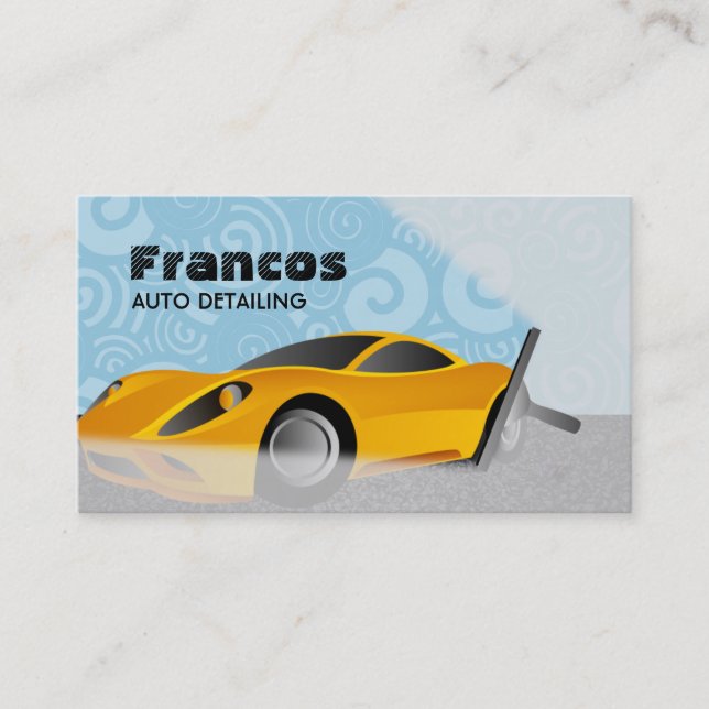 Cartes de visite de nettoyage de voiture (Devant)