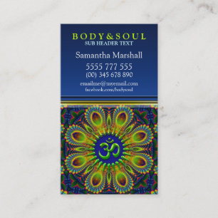 Cartes de visite de NewAge de yoga de mandala de