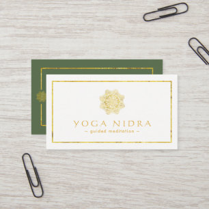 Cartes de visite de Nidra de yoga