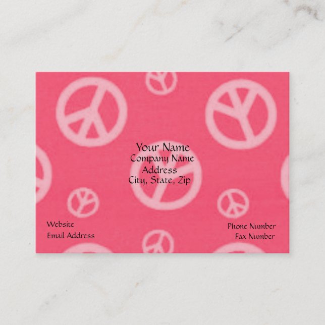 CARTES DE VISITE DE PAIX - ROSE - ENTREPRISE - SIG (Devant)
