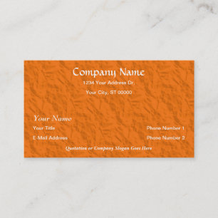 Cartes de visite de papier chiffonnés par orange
